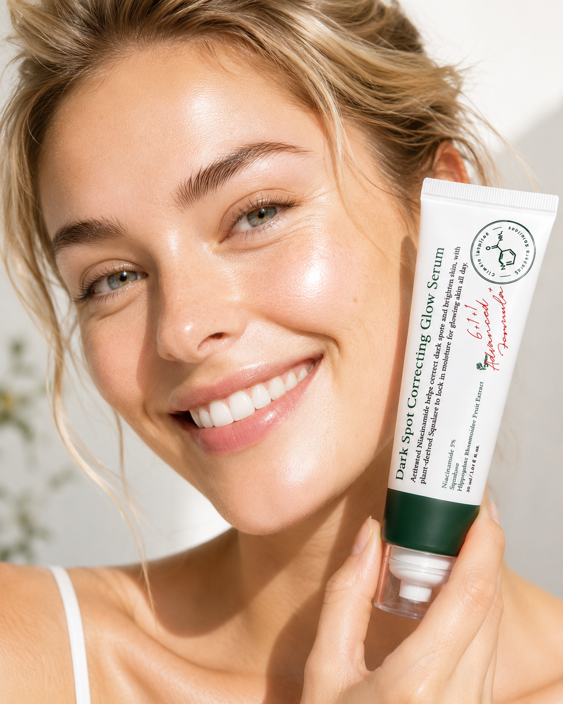Dunkle Flecken korrigierendes Glow-Serum hellt Pigmentflecken auf, 5 % Niacinamid-Essenz, entfernt dunkle Flecken, Feuchtigkeitscreme, Hautpflege