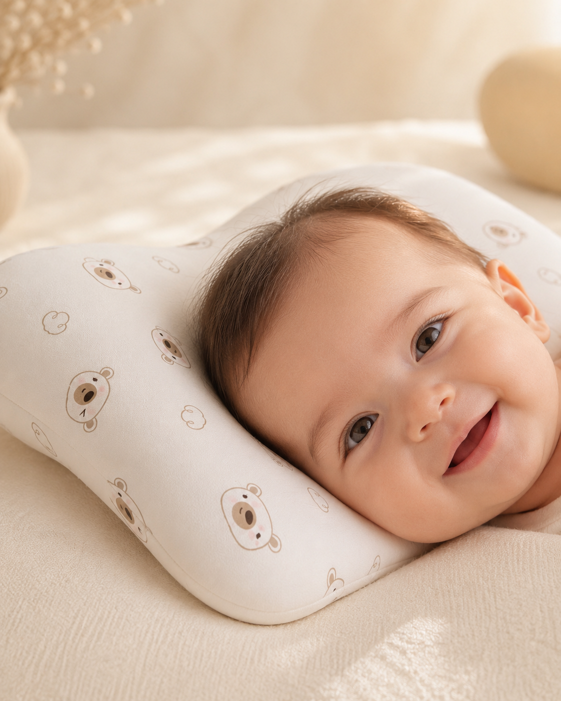 👶 Ergonomisches Memory-Babykissen – Für ruhige Nächte & sanfte Unterstützung