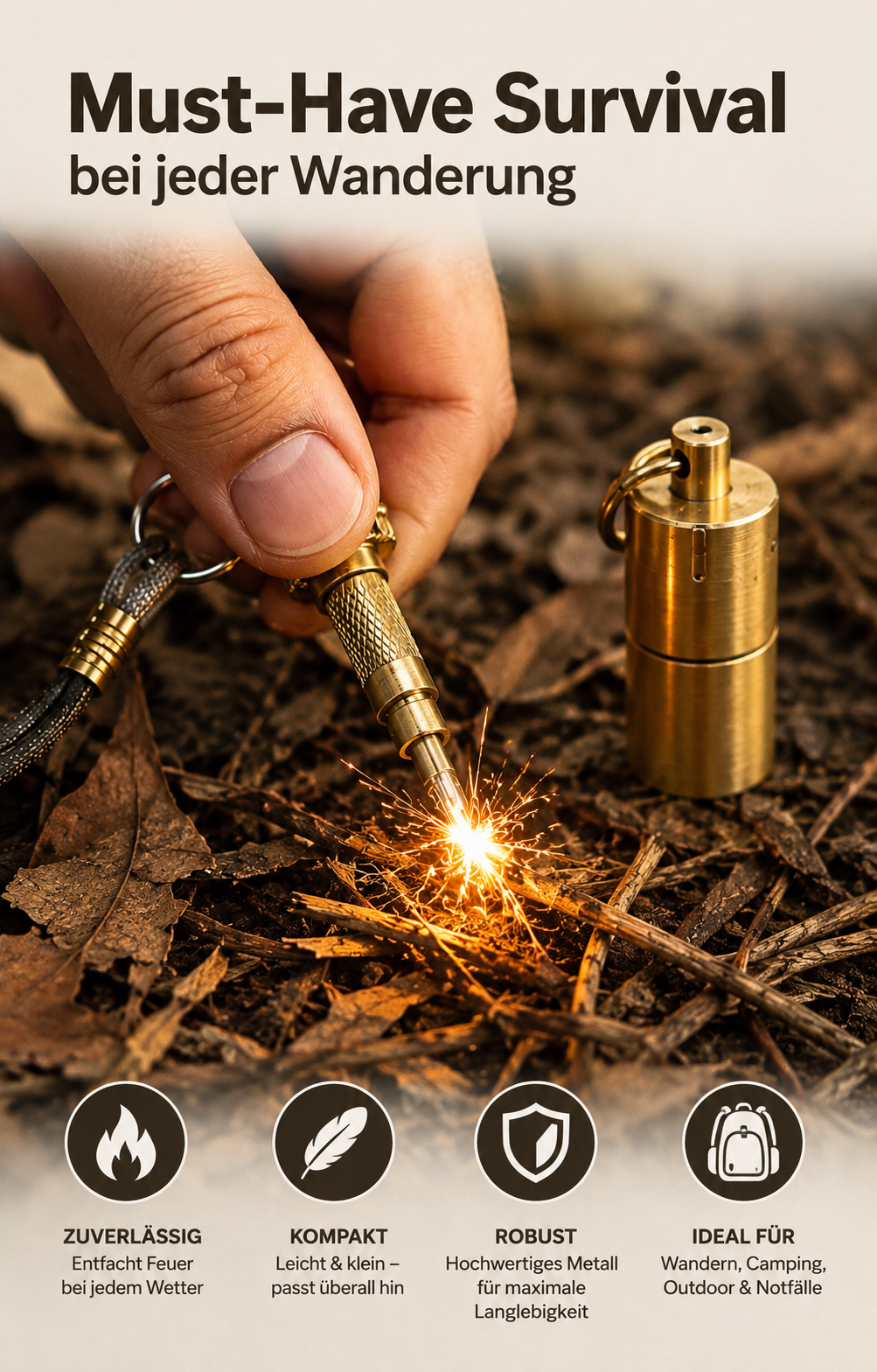 🥾 Outdoor Survival Mini-Kit – Das Must-have für jede Wanderung