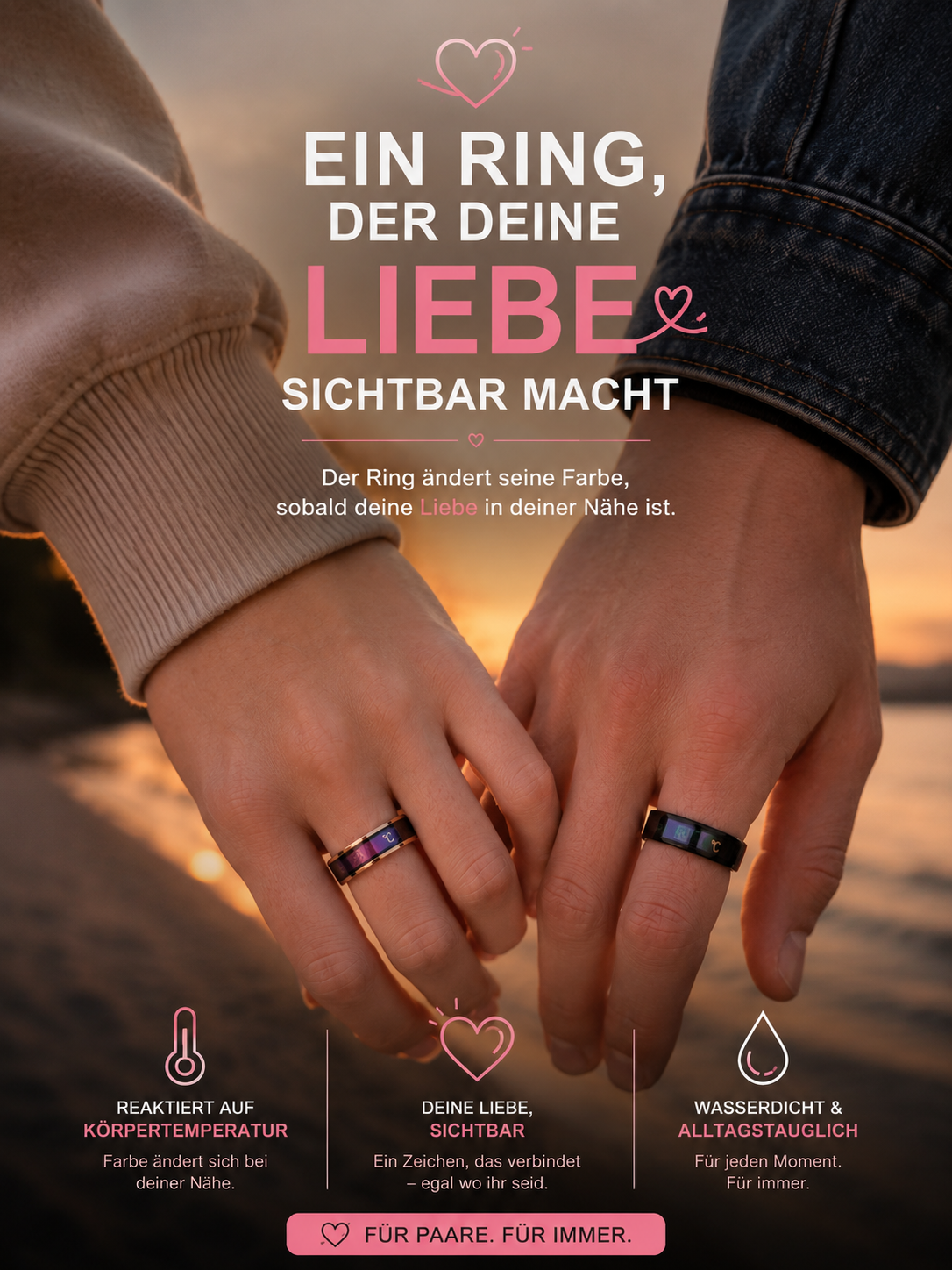 💖 Stimmungsring – Zeigt deine Emotionen in Farbe