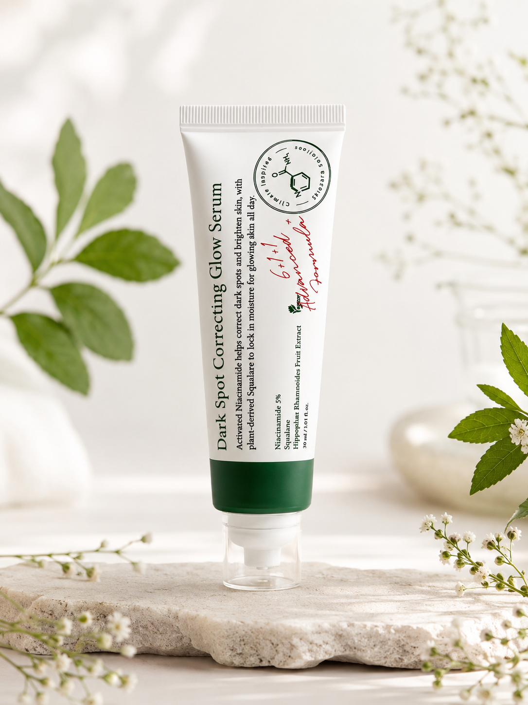 Dunkle Flecken korrigierendes Glow-Serum hellt Pigmentflecken auf, 5 % Niacinamid-Essenz, entfernt dunkle Flecken, Feuchtigkeitscreme, Hautpflege