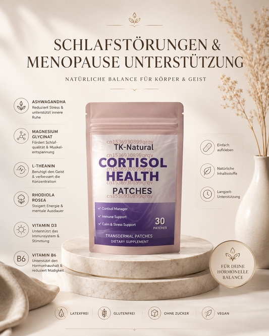 30-Pflaster Cortisol Transdermal-Pflaster 🌸 Natürliche Balance in den Wechseljahren