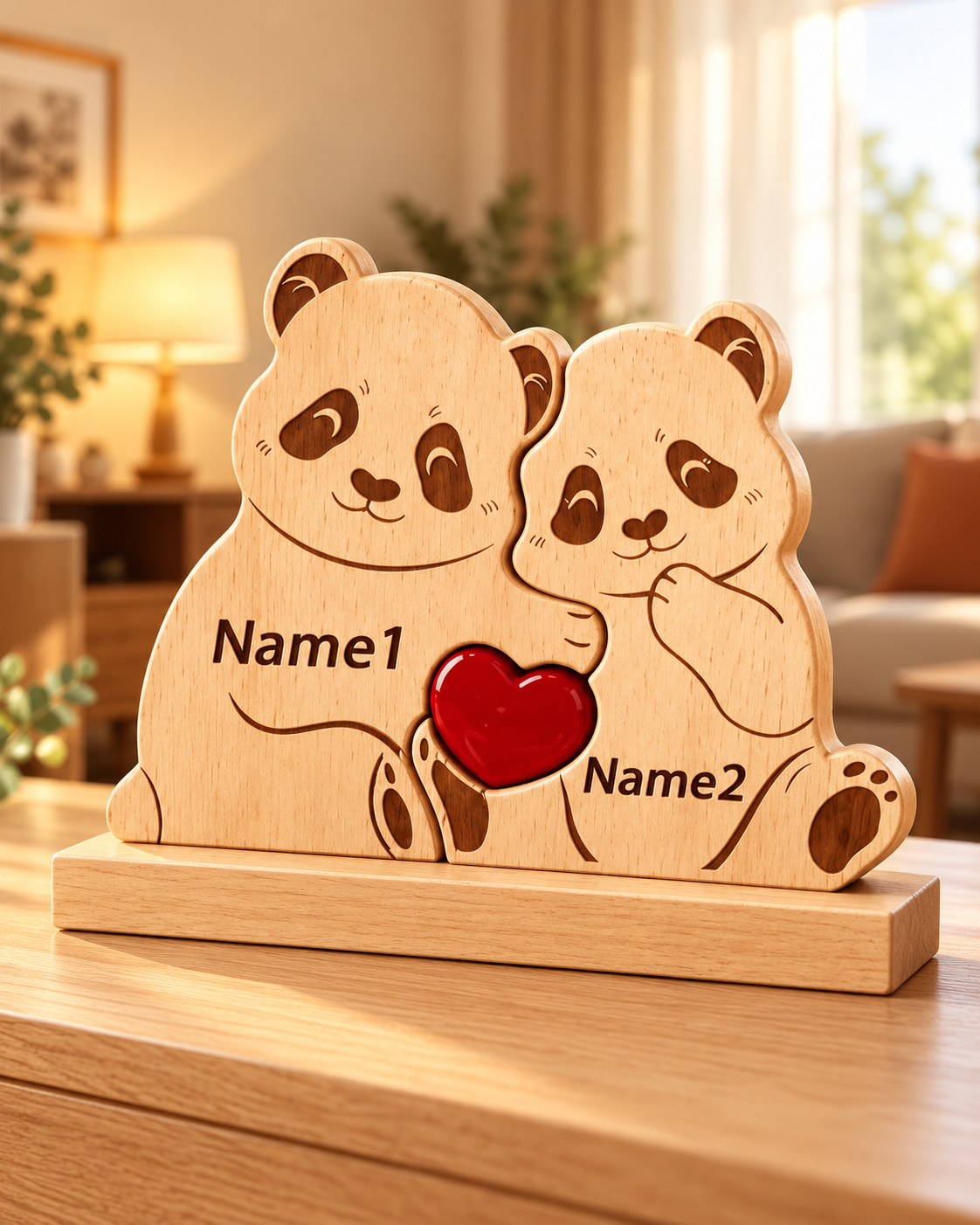 Personalisiertes Bären-Holzpuzzle mit Namen – Ein Stück Familie, das für immer verbindet ❤️