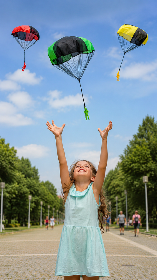 🌤️🪂 Magisches Fallschirmspielzeug- Der Wurf, den Kinder lieben! 🪂