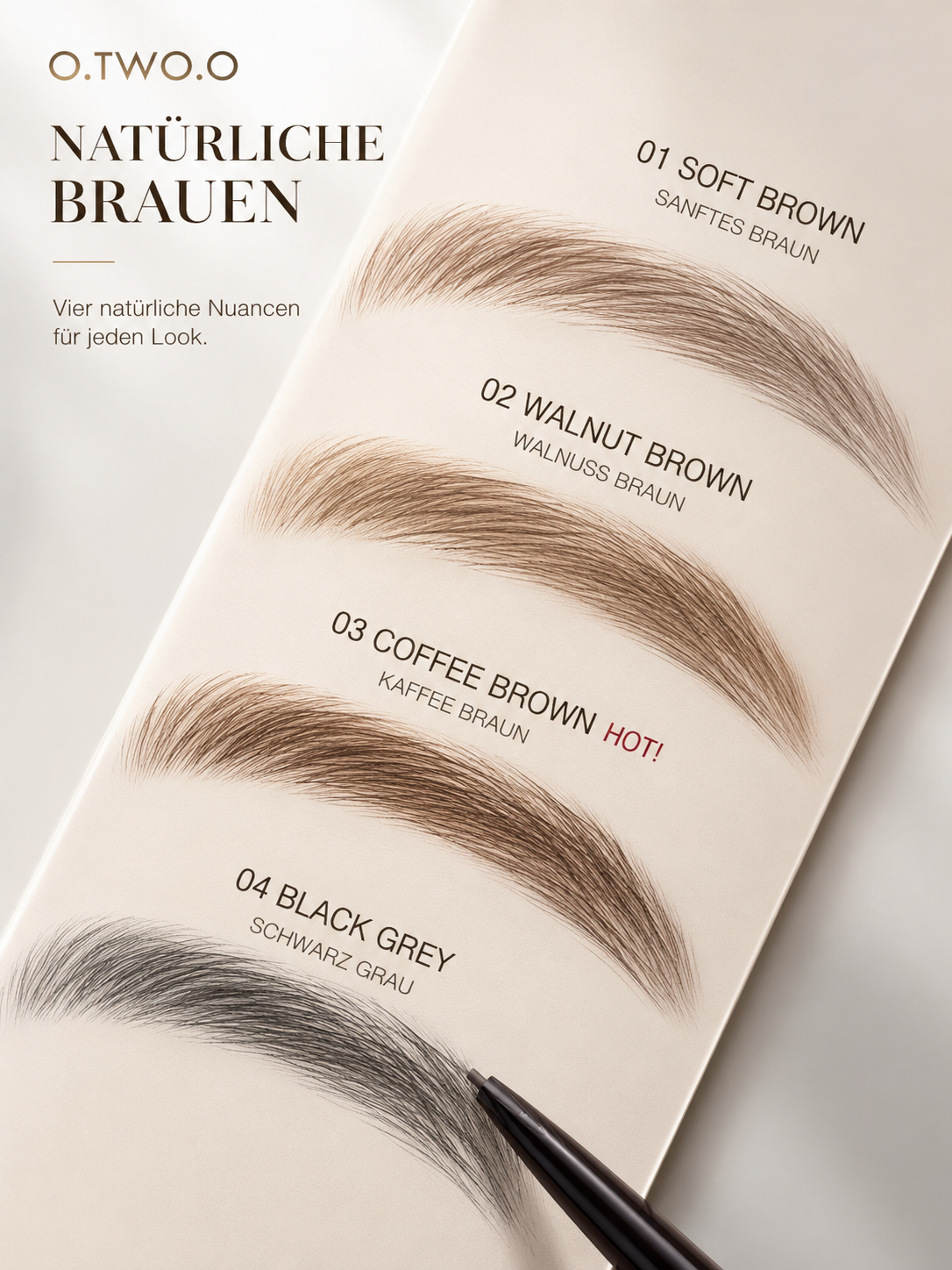 ✨ O.TWO.O Brow Pencil – Echte Härchen. Sofort verjüngt 🔥